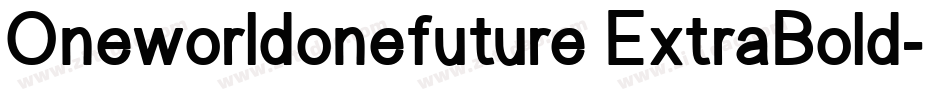 Oneworldonefuture ExtraBold字体转换